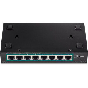 TRENDnet TPE-TG82ES 8-Port Managed Gigabit Ethernet PoE+ Switch, 64W power budget, wall mountable